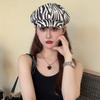Polyester Leopard Print Octagonal Hat Spot Painter Hat Casual Peaked Cap  Travel
