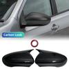 Side Mirror Housing Cover Caps For Nissan Qashqai J10 2007-2014 Black Style Side Mirror Cover Shell Sticking Car Accessories