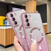 Блестящий яркий чехол для Samsung Galaxy S25 S24 S23 S22 S21 S20 Plus FE Note20 Ultra Case Plating Wireless MagSafe Magnetic