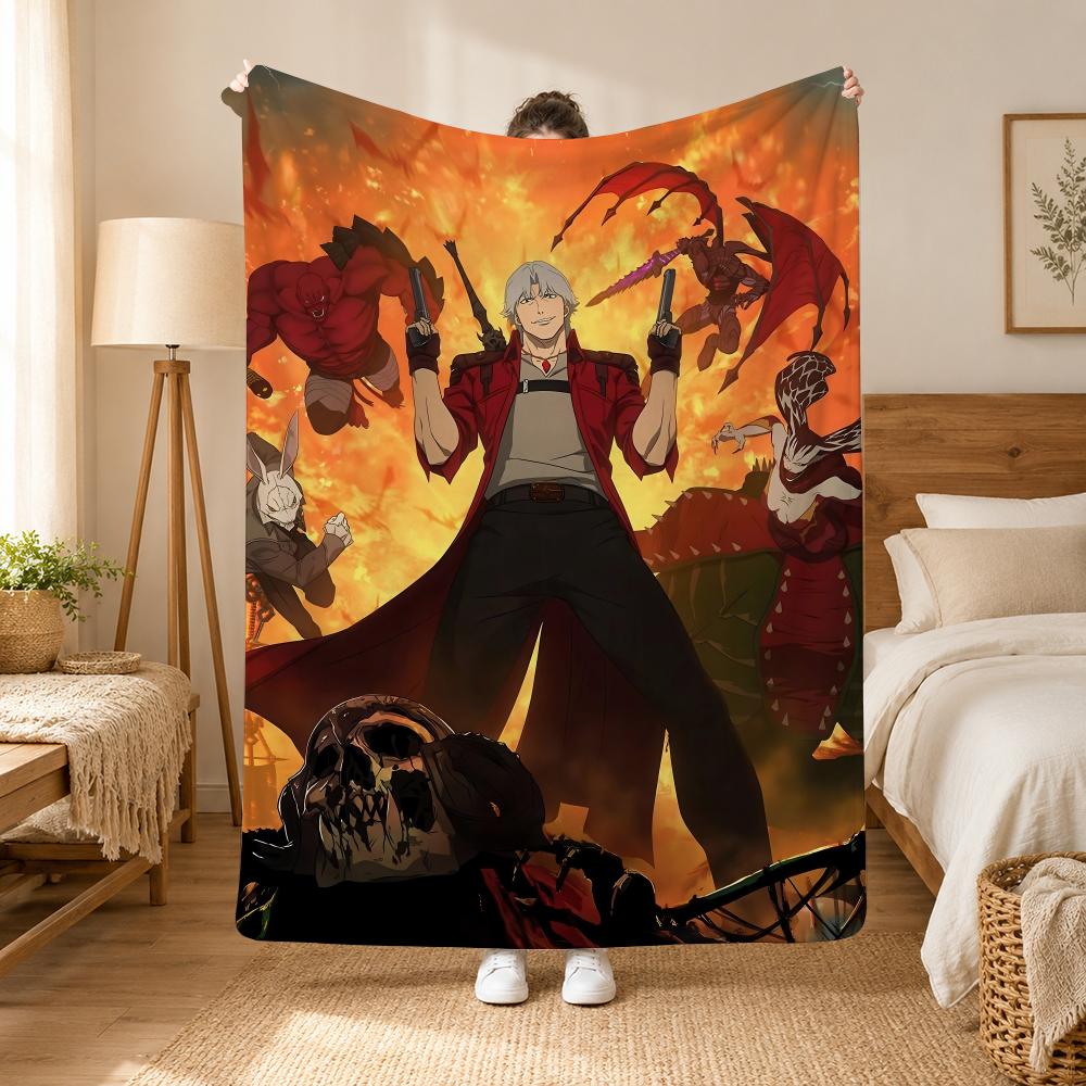 Devil May Cry Game Throw 240g flannel blanket, suitable for sofas, beds, offices, exquisite gift blankets