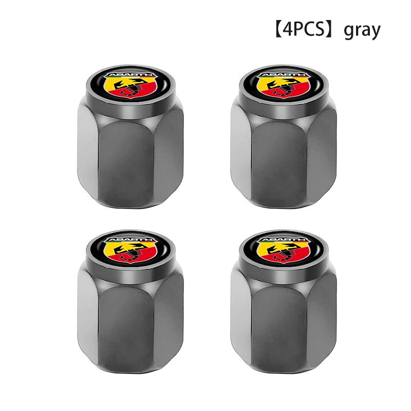 For Abarth Car Wheel Tire Valve Caps Stem Case Auto Logo Styling FIAT 500 Tipo FR Panda Argo Freemont Bravo Punto