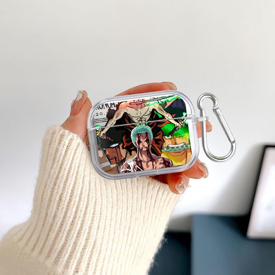 Clear Earphone Cases Cover Case For Airpods Pro3 Pro 2 Pro2 4 1 3 Anime One Piece Luffy Zoro