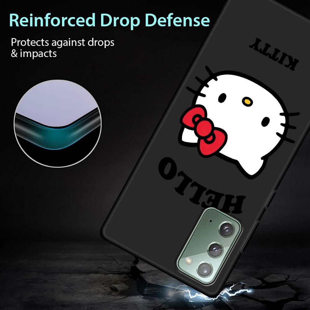 Hello Kitty Cartoon Case for Samsung Galaxy Note 20 Ultra 10 Plus 9 8 TPU Phone Cover Note 10 Lite Black Soft Shell Funda Capa