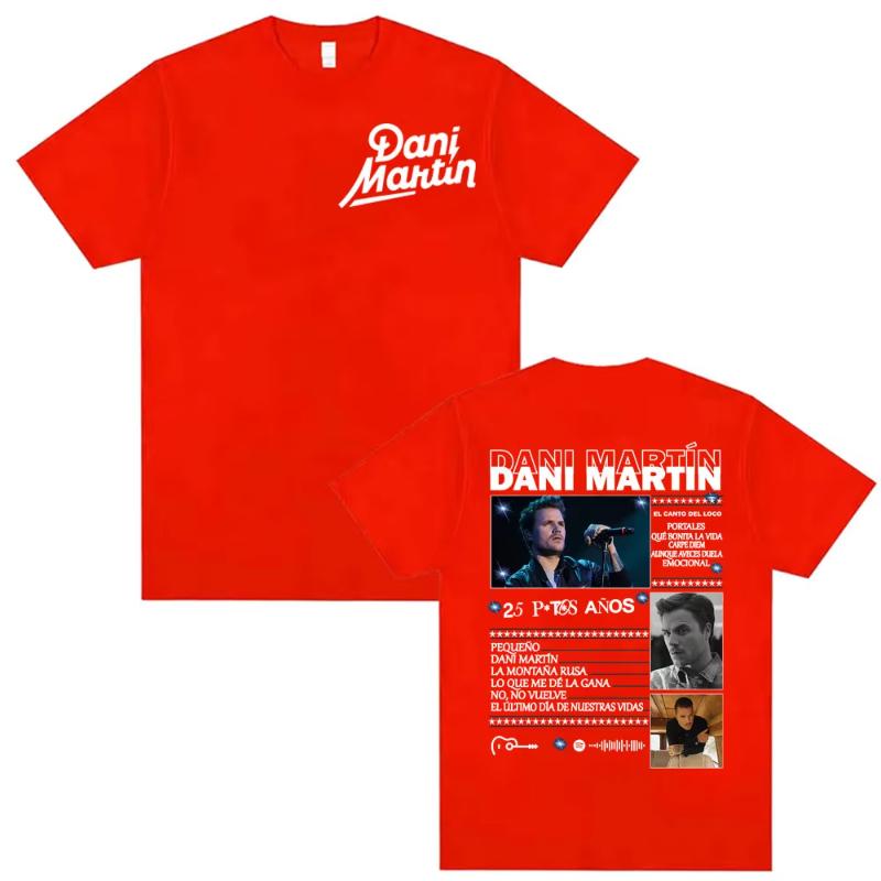 Dani Martin Ptos Anos Graphic T-shirts Men Women Fashion Classic Trend Tee Shirt Man High Quality Oversized Cotton T Shirts