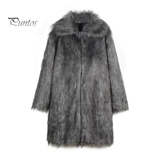 Мужское длинное пальто из искусственного меха с отворотом и длинным рукавом, ветрозащитное пальто с открытым передом, утолщенное теплое пальто из искусственного меха