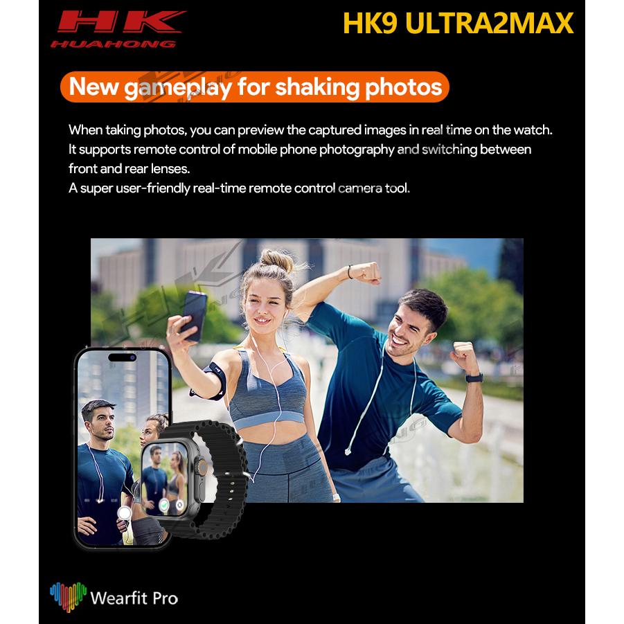 2024 HK9 Ultra 2 Max GEN4 AMOLED Смарт-часы Фотоальбом Мужские умные часы с местной музыкой TWS ChatGPT NFC Смарт-часы