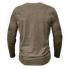 Мужская однотонная рубашка-henley с длинным рукавом, повседневная верхняя одежда на пуговицах