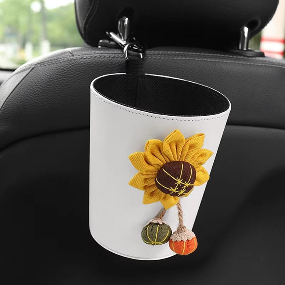 Cartoon Panda Car Trash Bin Can Cute Garbage Storage Bucket Large Auto Rubbish Bag Auto Outlet