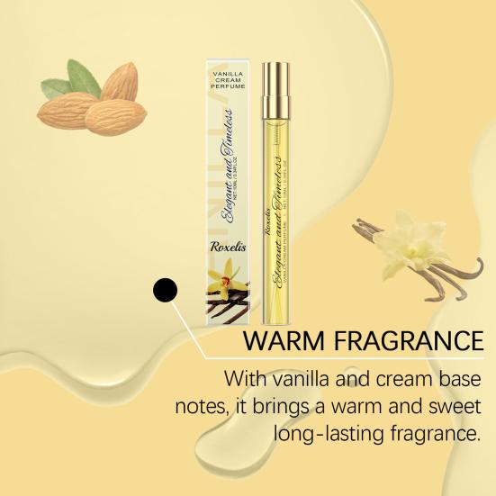 Vanilla Cream Pheromone Perfume Spray 10ml Long Lasting Fragrance Oil Mist for Men And Women Elegant Scent for Office Date
