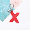 Разноцветный брелок из ПУ-кожи с подвесками в виде персикового сердца и 26 английских букв