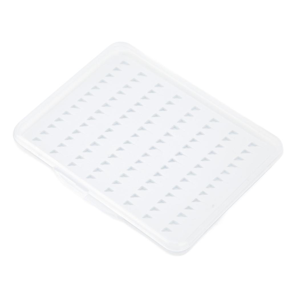 Коробка для крючков для нахлыста Губка Водонепроницаемая Коробка для крючков для нахлыстовой рыбалки Прозрачная крышка Коробка для приманок для нахлыстовой рыбалки Для рыболовных снастей М