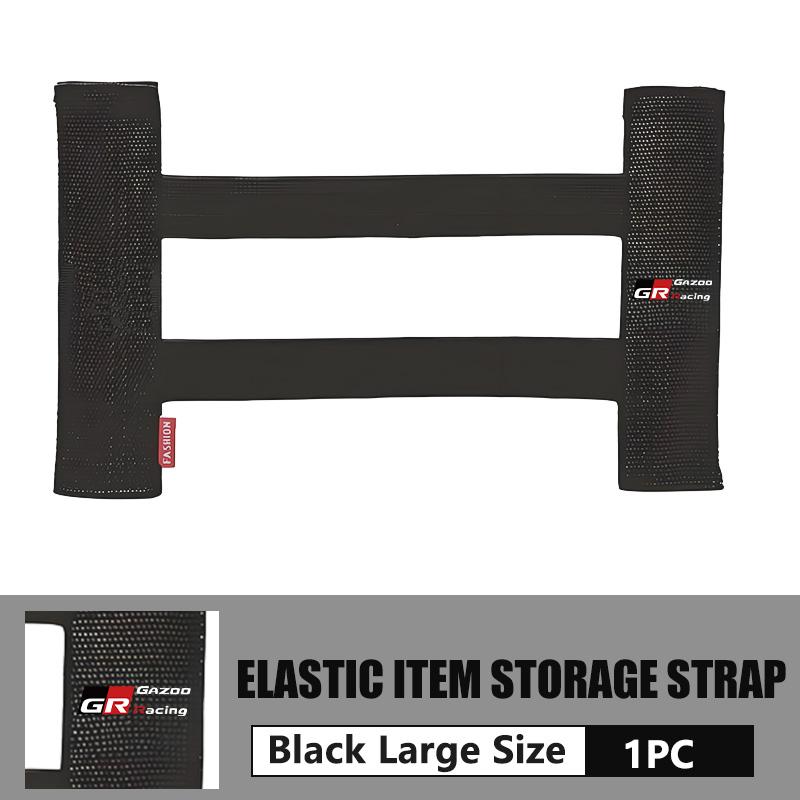 Car Interior Organizer Back Rear Trunk Storage Mesh Fixed Straps For Toyota GR Sport Yaris Chr Auris Rav4 Prius Prado Avensis ER2