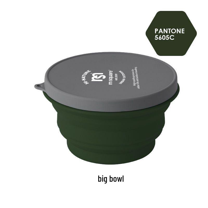 Large Capacity Outdoor Silicone Folding Kettle for Open Flame Boiling - Ideal Camping Cookware & Tableware