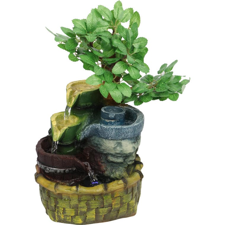 Stylish Home Fountain with Air Humidification Pump 32x19 cm