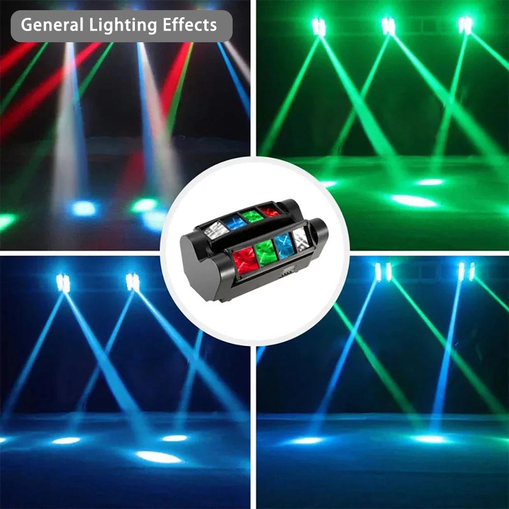 2025 Новые светодиодные микро 8x5 Вт паучьи огни DMX512 DJ сценическая лампа диско бар вечеринка RGBW окружающий движущийся луч KTV лампы трясущийся луч свет