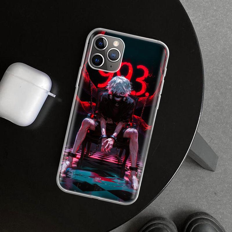 Чехол для телефона Ghoul Tokyo Kaneki Ken для iPhone 11 12 13 Mini 14 15 Plus 16 Pro Max 17 Air 7 8 + SE Арт Индивидуальный Fundas 11
