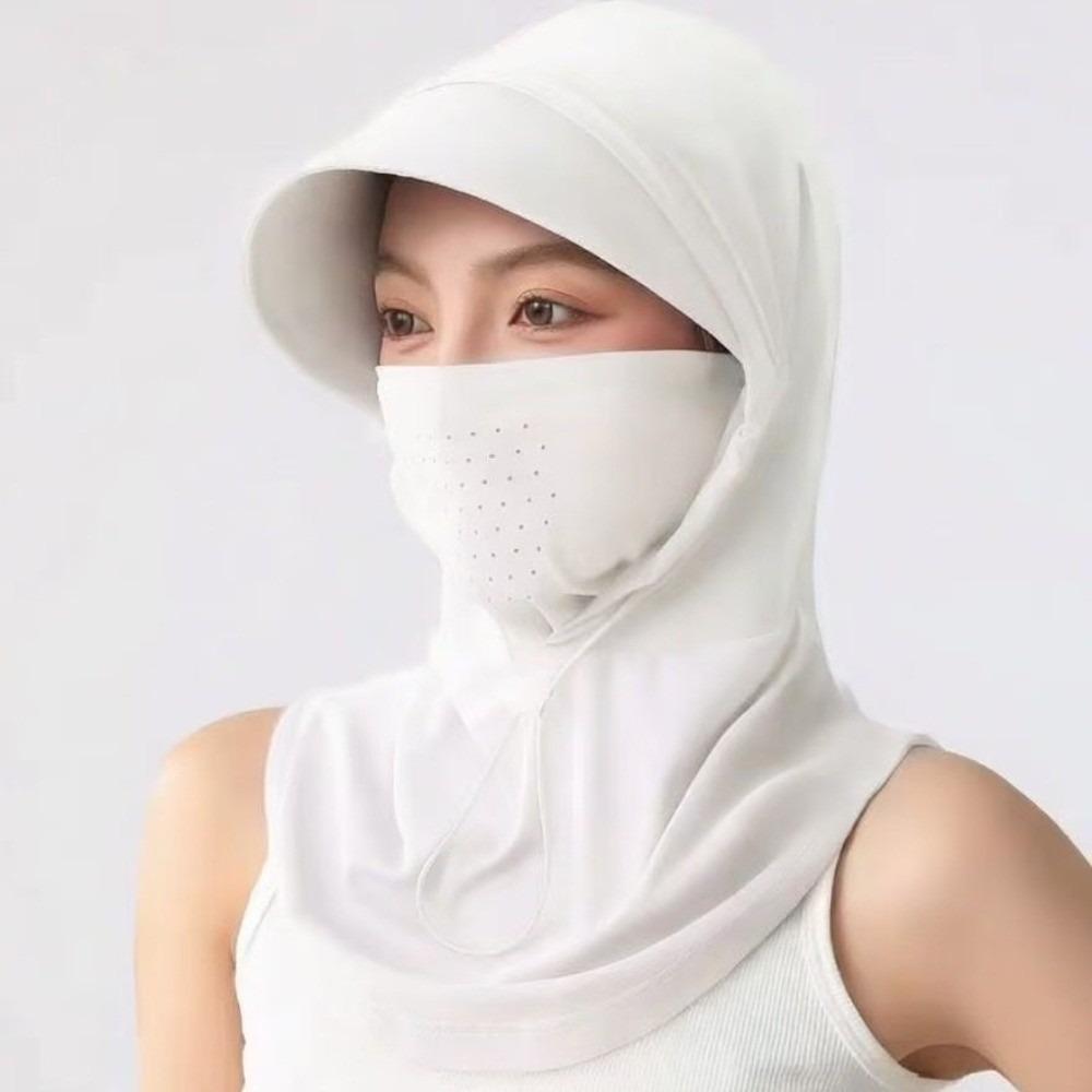 Adjustable Cycling Sun Protection Mask Ice Silk Sunscreen Full Face Cover Balaclava Hat  Outdoor