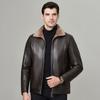 Куртка из натуральной кожи мужская зимняя бархатная утолщенная овчина кожаная куртка для папы среднего возраста верхняя одежда