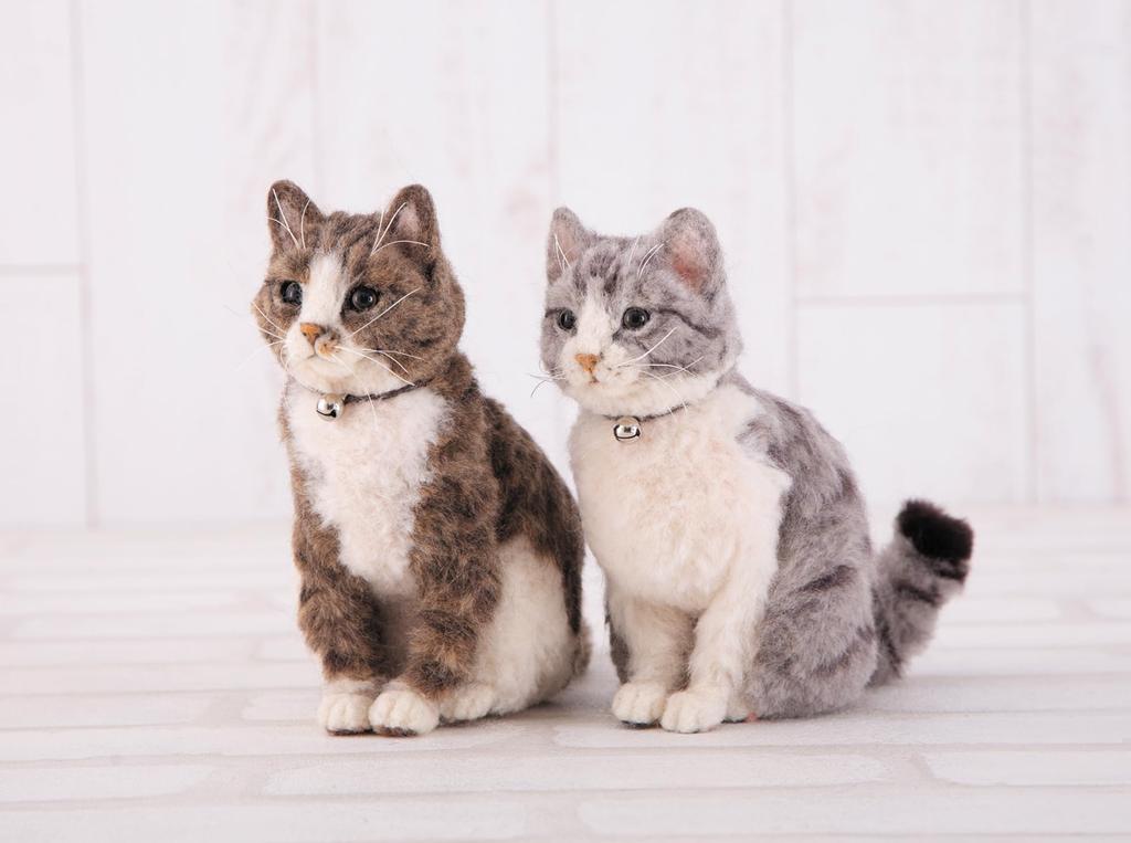 Hamanaka Felt Wool Needle Felted Hair Planting Lesson Sabatora 16cm Includes a QR Code and Video for Help with Planting Kit, Kit, (approx. Tall),