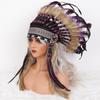 Indian Feather Headdress American Native Hat Headband for Dance