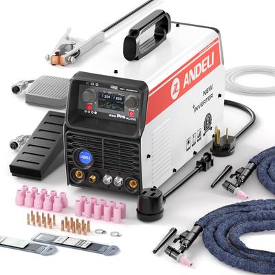 Сварочный аппарат для алюминия 200А Сварочный аппарат TIG AC DC TIG Японская ЖК-панель Сварочный аппарат AC DC 100В/200В CLOD/MMA TIG-250Pro