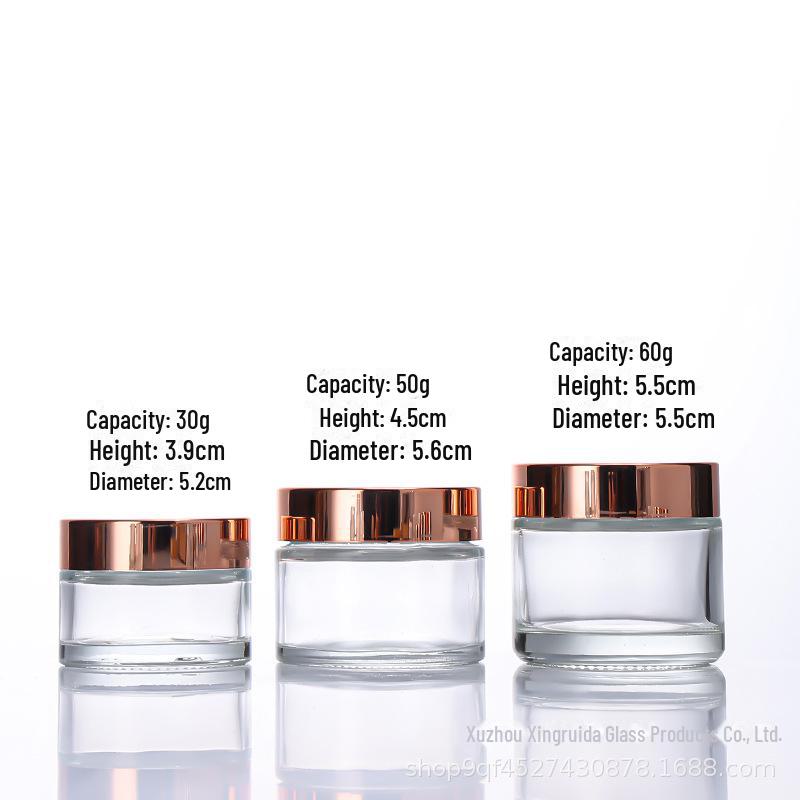 Прозрачный матовый стеклянный флакон для крема для лица, крема для глаз и тонального крема