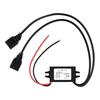 Convert USB Port Expansion Car USB Power Adapter Dual Module Buck Regulator Car Converter Black
