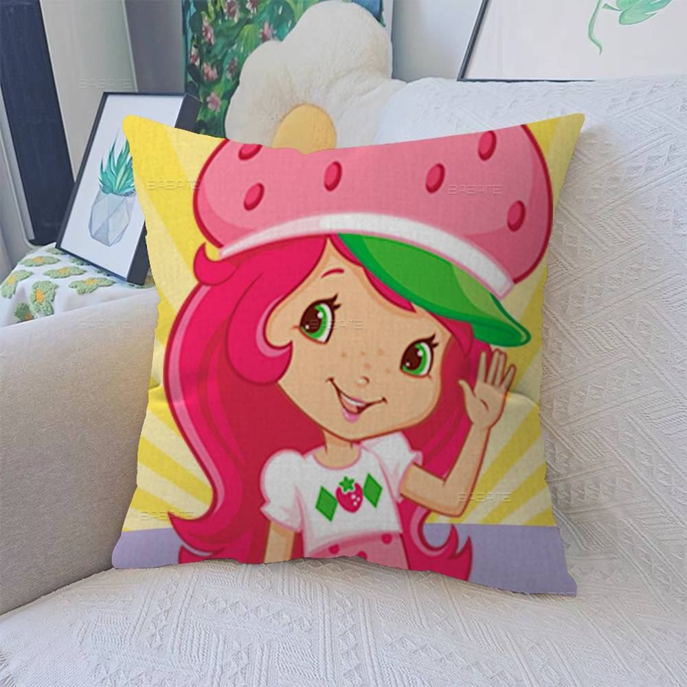 S-Strawberry Cartoon S-Shortcake Girl Pillow Gift Home Office Decoration Pillow Bedroom Sofa Car Cushion Coverpillow Case