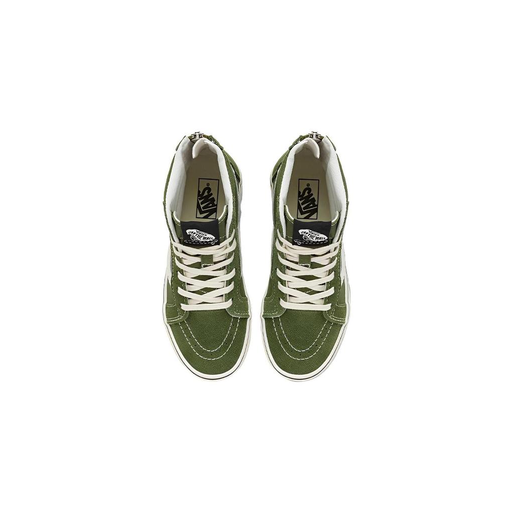Vans SK8 Зеленые Высокие Кеды для Скейтбординга с Молнией, Износостойкие, Для Детей 3-7 Лет VN0005VSBZ4