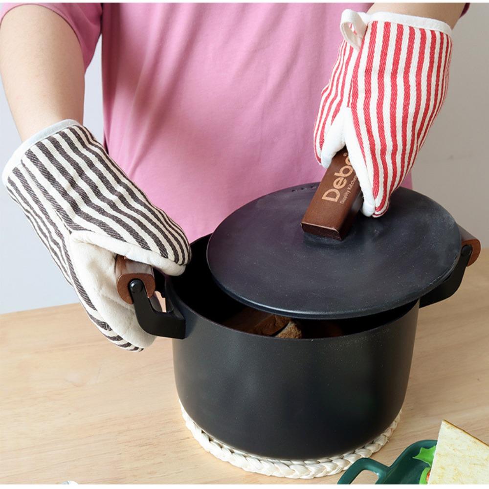 Anti-scalding Microwave Mitts Heat Insulation Oven Glove New Half Finger Hand Mitts