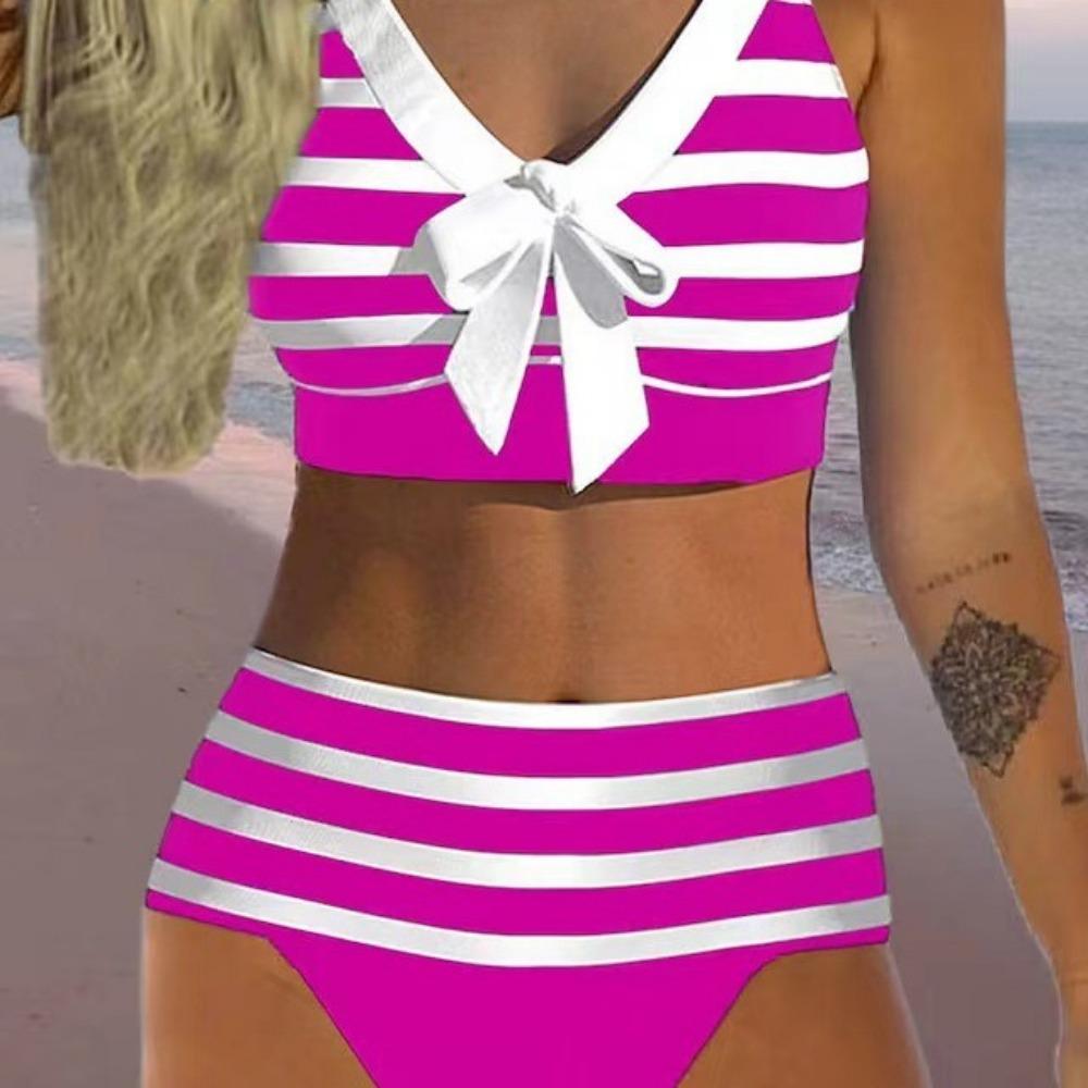 Женский купальник бикини с высокой талией, сексуальный, раздельный купальник