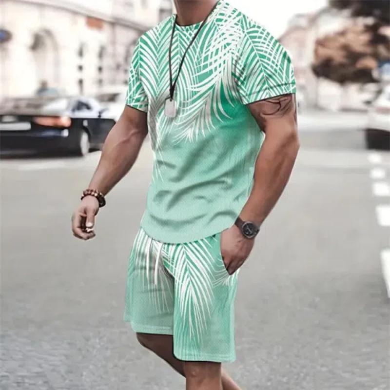 Летний мужской комплект с коротким рукавом в морском стиле с принтом якоря, комплект с короткими рукавами и шортами, мужская футболка с круглым вырезом