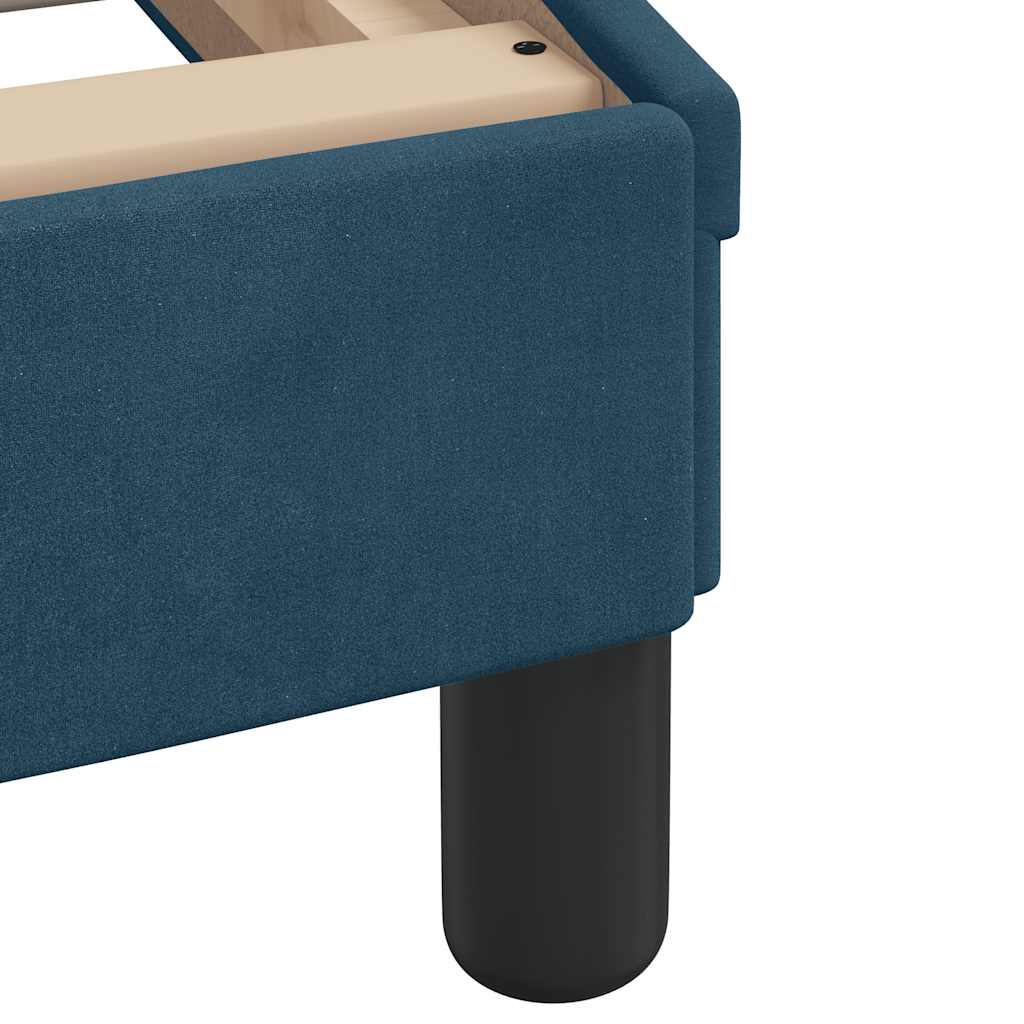 Bed Frame without Mattress Blue 160 x 200 cm Velvet