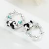Orstarry S925 Silver Cute Panda Animals Earrings Hoop Earrings For Women Jewelry Party Trendy Gifts