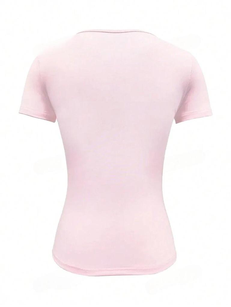 2024 Trendy European & American Slim-Fit Round Neck Short-Sleeve T-Shirt