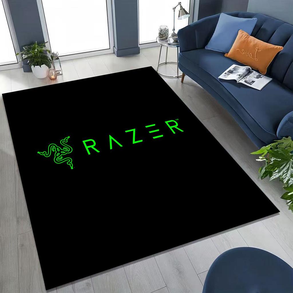 Модный ковер с логотипом Razer в стиле мото-арт для спальни, гостиной, дивана, домашний придверный коврик, большой детский нескользящий напольный коврик
