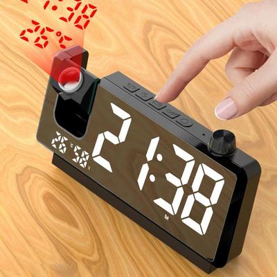 Цифровой проектор часов HD LED дисплей умные проекционные часы для спальни современный декор стола поворотный на 180 градусов умный умный