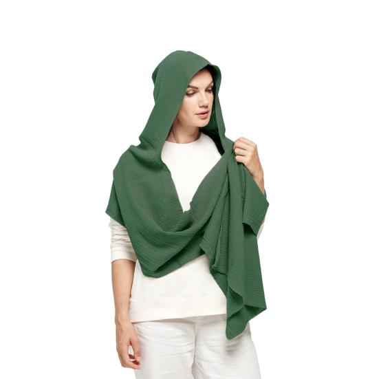 Men Shawl Scarf Lightweight Solid Color Long Scarf Shawl Retro Cotton Linen Outdoor Neck