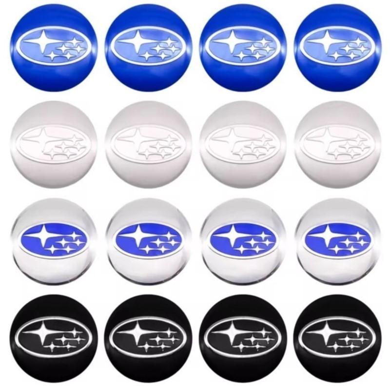 4Pcs 56mm Car Wheel Center Hub Caps Cover Sticker Decals For Subaru Impreza Legacy WRX STI BRZ Forester Ascent Levorg XV WRC