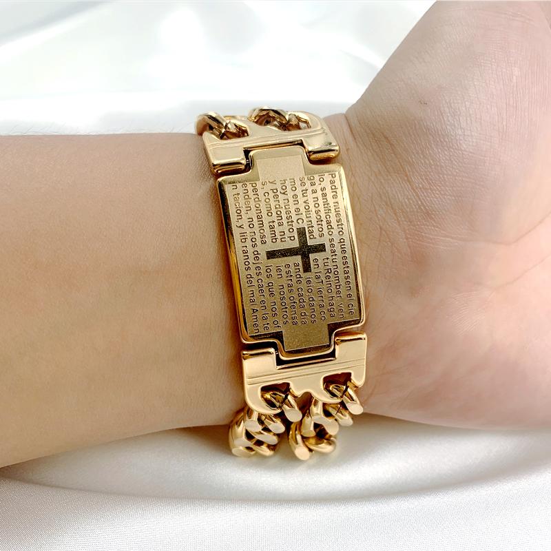 Браслет Кубинская цепь из нержавеющей стали для мужчин, Доступен в золотом, серебряном и черном цветах, Модные хип-хоп высококачественные ювелирные изделия, подарки