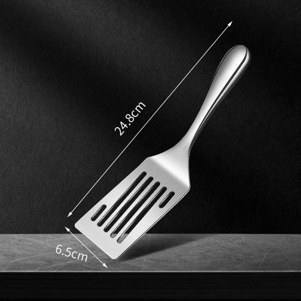 1/2pcs 8.58/9.76 Inch Short Handle Rice Spoon Stainless Steel Steak Spatula Restaurant