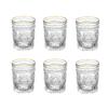 6 PCs 300ml Transparent Wine Glass Set Drinking Cup Baroque Glassware for Dinner Parties Bar Thick Heat Resistant Unleaded Glass