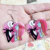 Персонализированные серьги-подвески в виде призраков «Труп невесты» и «Кошмар перед Рождеством» на Хэллоуин из акрила