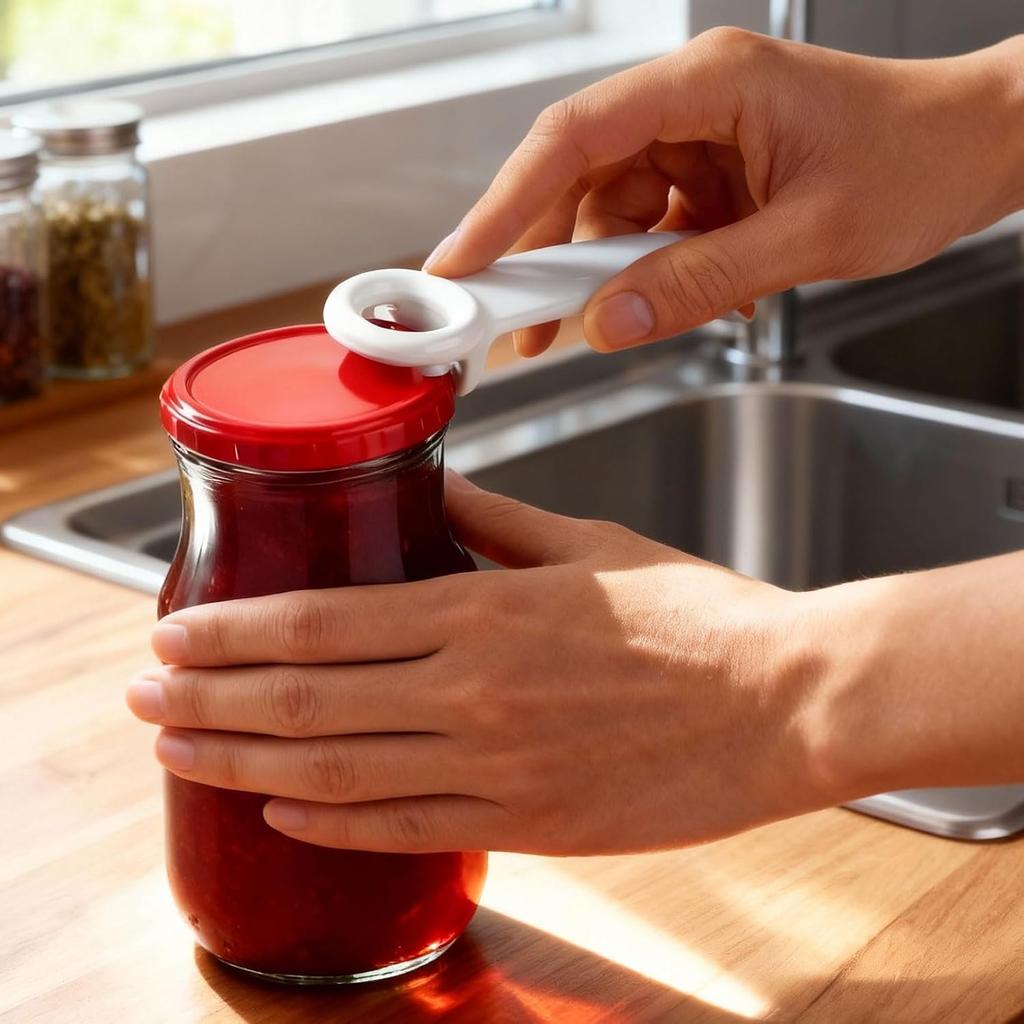 Six piece non slip can opener plastic color bottle opener
