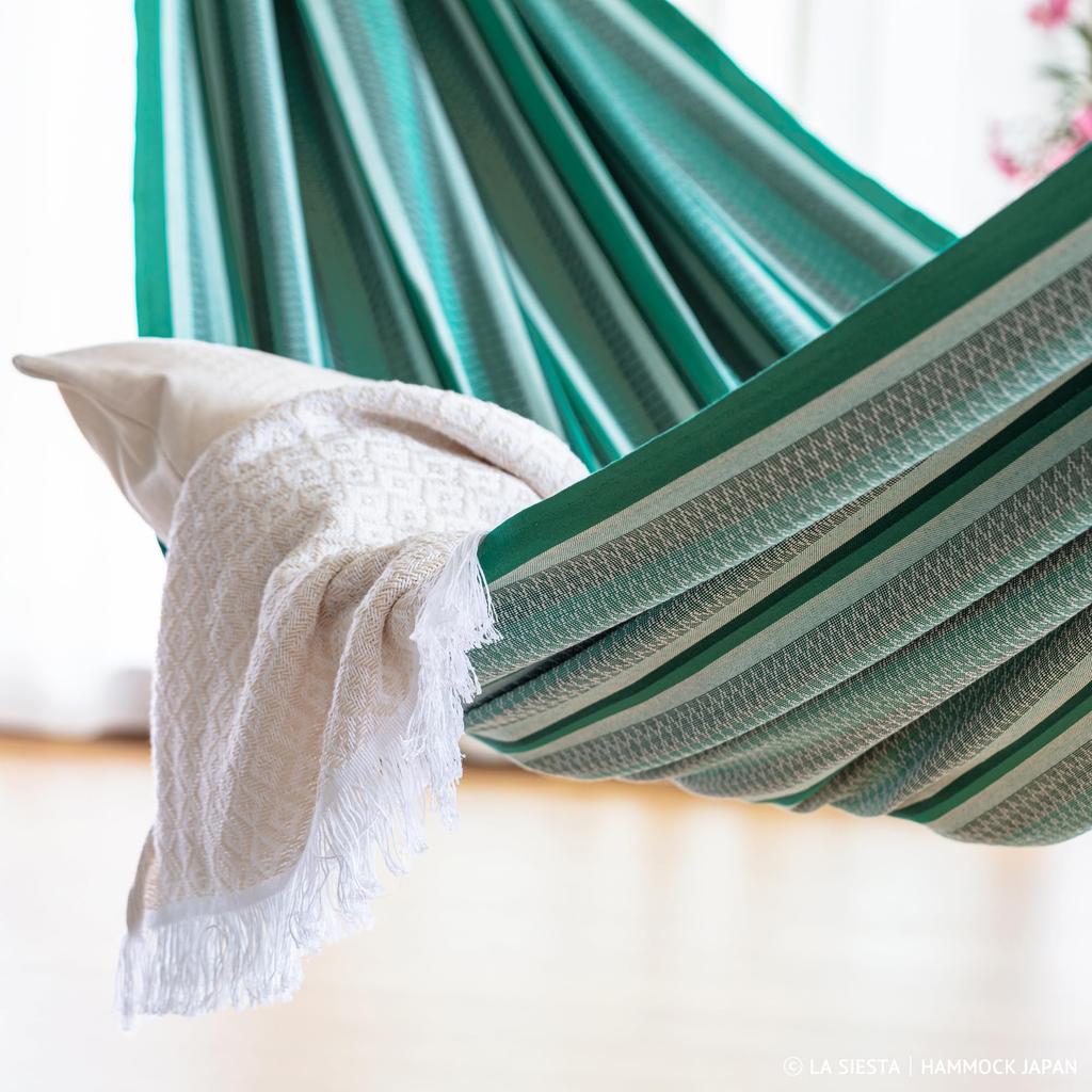 LA SIESTA Классический гамак, двойной размер Modesta 1, органический хлопок [для одного человека] MOH16-X4 (Агава)