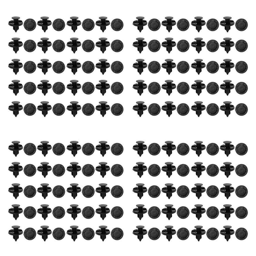 SHANGHh 100pcs 8mm Fit Nissan Hole Rivet Fastener Mud Flap Bumper Fender Clip