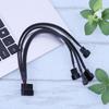 4-контактный IDE Molex на 4-портовый 3-контактный/4-контактный разветвитель питания для вентиляторов охлаждения, удлинитель провода питания для корпуса ПК