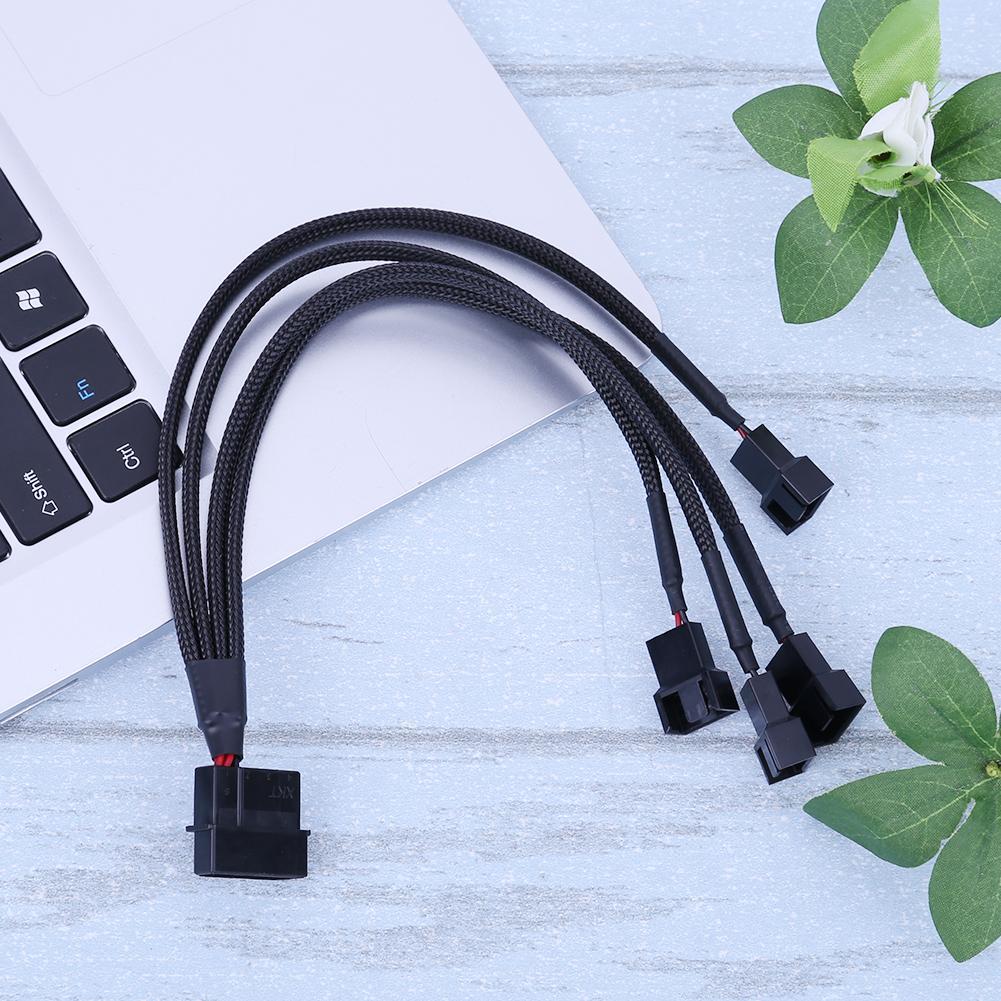 4-контактный IDE Molex на 4-портовый 3-контактный/4-контактный разветвитель питания для вентиляторов охлаждения, удлинитель провода питания для корпуса ПК