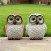 Resin Owl Outdoor Light Owl Solar Garden Lamp Solar Owl Garden Statue for Outdoor Decor Resin Night Lights for Yard Room