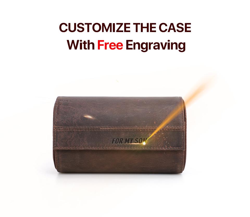 Винтажная кожаная дорожная коробка для часов - Ударопрочное, портативное хранилище для механических часов